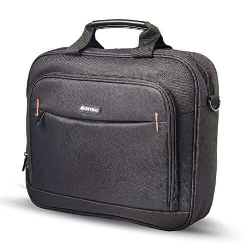 CB CITY BAG 14 Inch Laptop Bag Computer Bag for Men & Women, Black Laptop Case Sleeve with Shoulder Strap - Document Handbag Briefcase for Work, Office, Travel, or Business