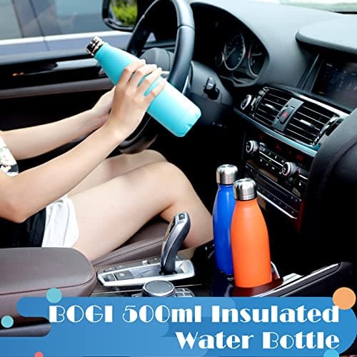BOGI 17oz Insulated Water Bottle Double Wall Vacuum Stainless Steel Bottle Leak Proof keeps Hot and Cold Drinks for Outdoor Sports Camping Hiking Cycling, Comes with a Cleaning Brush Gift (Mint) — view 5