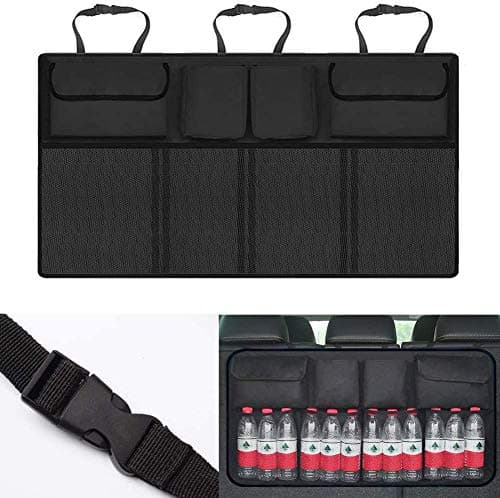 Fifth Gear Hanging Car Boot Storage Organiser Multi Pocket Trunk Back Seat Children's Travel Storage Waterproof Durable Foldable Cargo Net with 8 Pockets — view 3