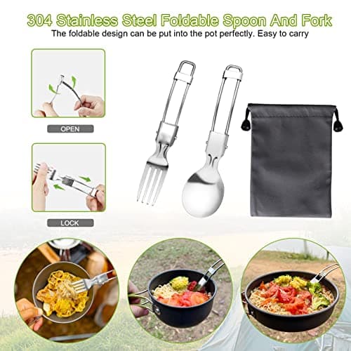 AUTOPkio Camping Cookware Kit with Stove, 12PCS Outdoor Camping Cooking Set — view 6
