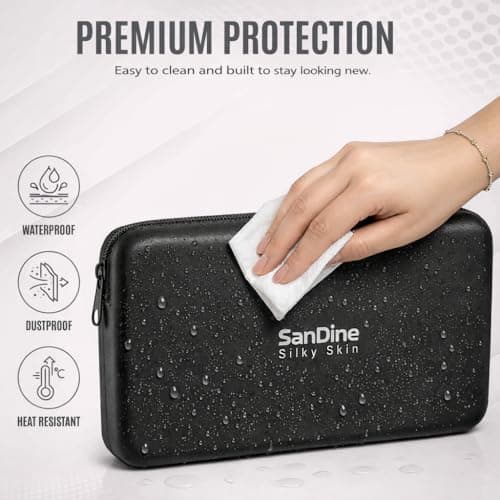 Silicone Cosmetic Bag – Waterproof Travel Makeup Pouch - Food-Grade Silicone Toiletry Organizer for Women & Men – Compact Stylish Multi-Functional Storage - by Sandine (Black) — view 3