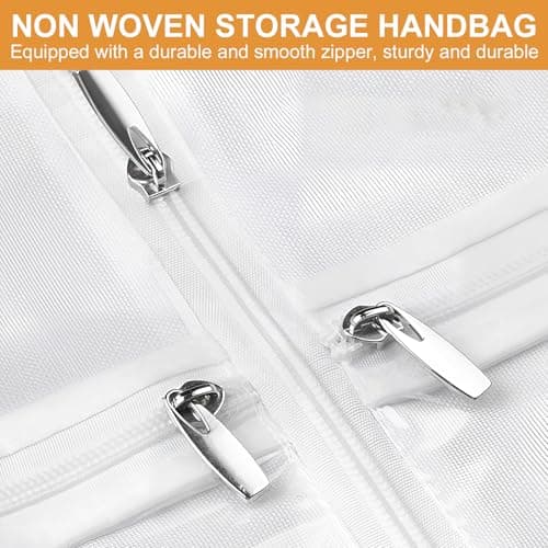 White Breathable Wedding Dress Storage Bags 183cm– Breathable Garment Cover for Bridal Gowns, Evening Dresses & Coats,Dust-Proof Hanging Storage for Closet/Travel — view 4