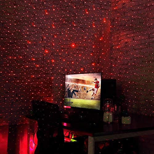 Honoson 2 Pack USB Star Projector for Car Bedroom Ceiling, Red Purple — view 6