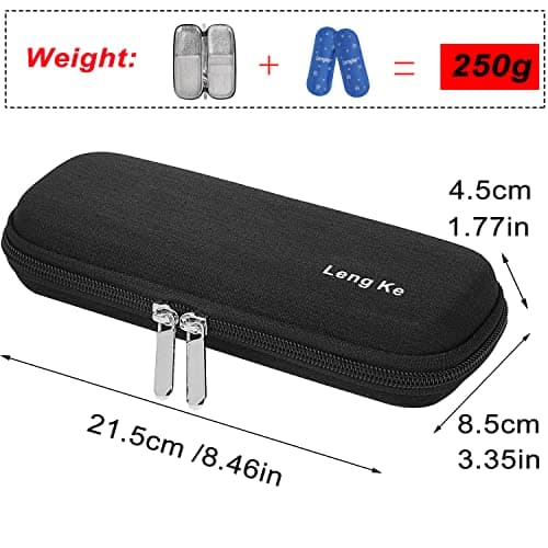 JAKAGO EVA Compact Insulin Cooler Travel Hard Case with 2 Ice Pack — view 2