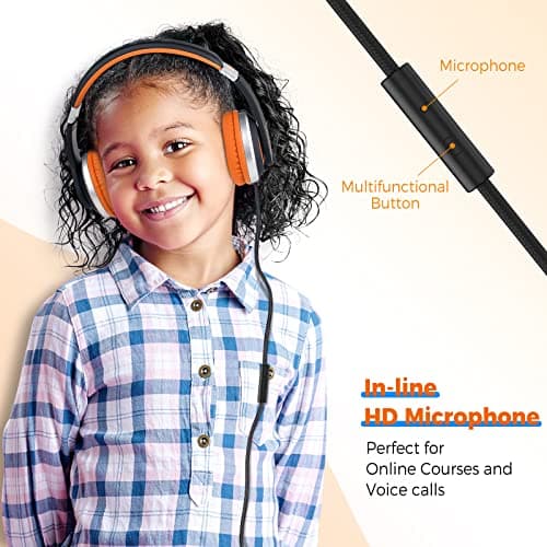 Rockpapa I20 Wired Headphones for Kids Children Adult with Microphone — view 3