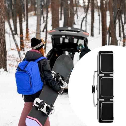 blloocod Durable 600D Polyester Ski Bag for Travel,Grey — view 2