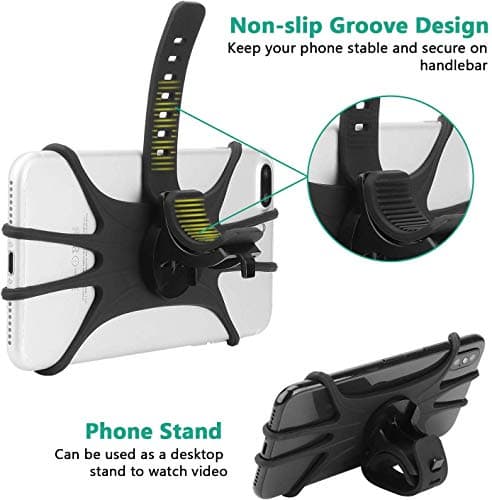 TAIYUNWEI Bike Phone Holder, 360° Rotate&Adjustable Silicone Phone Holder — view 2