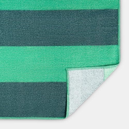 OHS Beach Towels for Adults Vertical Stripe, Super Soft Quick Dry Sand Free Microfibre Towel Large Lightweight Compact Pool Summer Essentials Travel Towel, Dark Green - 71 x 152cm — view 6