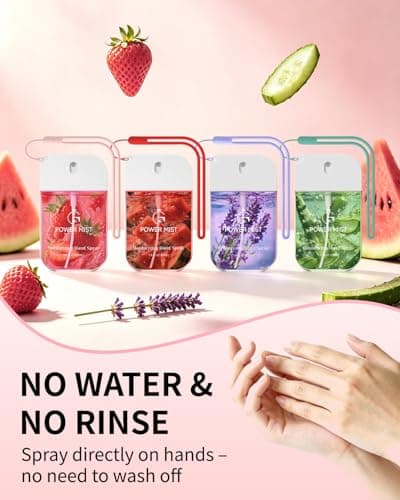 Hand Sanitiser Spray 4Pack – Aloe, Lavender, Strawberry, Watermelon — view 6