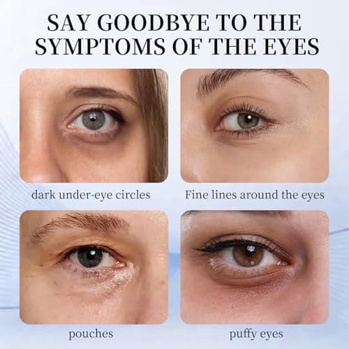 14 Pcs Under Eye Mask Set, Gel Patches, Cooling Eye Mask, Reusable Eye Patches, Silicone Eyepads, Travel Skincare Set for Eye Relaxation and Fatigue Relief, Blue — view 3