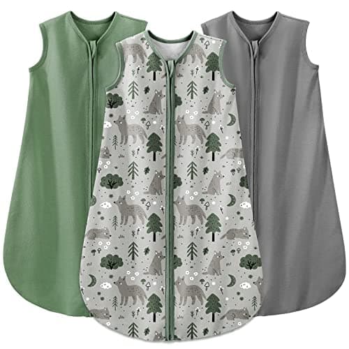 Yoofoss Baby Sleeping Bag 0.5 Tog - 0-6 Months 3 Pack Summer Sleeping Bag Baby 100% Organic Cotton Sleep Sack for Newbron Infant Toddler
