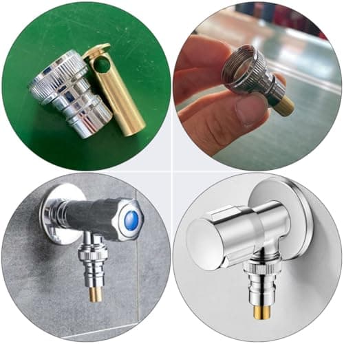 3 Pcs Washing Machine Brass Stop Valve Joint 1/2 Inch — view 5