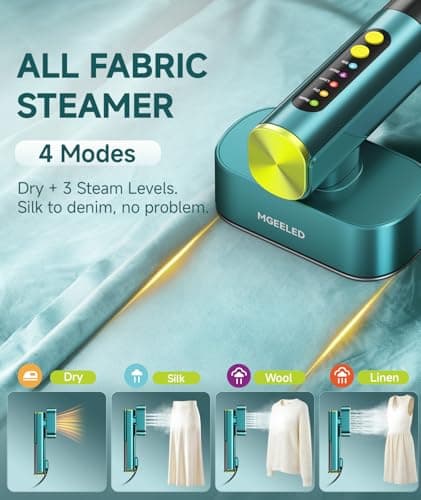 MGEELED Handheld Clothes Steamer 1200W | 15s Fast-Heat-Up Garment Iron — view 4