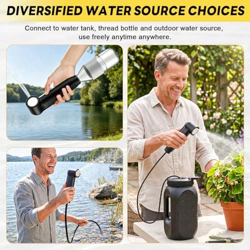 FOTSHARER Portable Bidet for Travel, High Pressure Electric Bidet for Women & Men, 1600mAh Battery, Dual Adjustable Spray Modes, LED Display, 2.5L Tank, IPX6 Waterproof Handheld Bidet for Camping — view 4