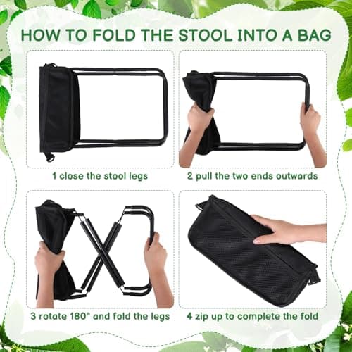 Meng Jiaran 2Pcs Portable Foldable Backpack Stool for Camping — view 3