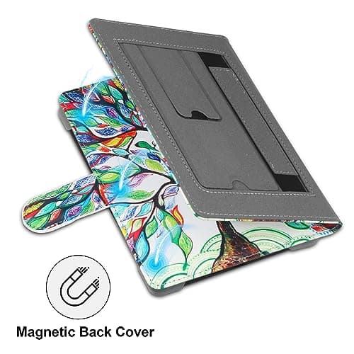 HoYiXi Universal Case for 6-6.8 Inch Pocketbook/Tolino/Sony E-Book Reader 6.8 Inch Kindle Paperwhite/6 Inch Kindle 2022 & 2019/Kobo Clara HD/Kobo Clara 2E Case Cover with Stand, Tree — view 3