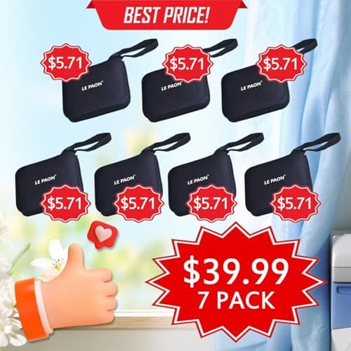 Sewing Kit with Case Portable Sewing Supplies for Home Traveler, Adults, Beginner, Emergency, Contains 18 Sewing Thread, Scissors, Needles, Measure etc,Black(7 Pack) — view 2