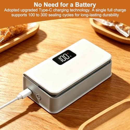 Mini Bag Sealer, Portable Rechargeable Heat Sealer Machine for Food Storage — view 5