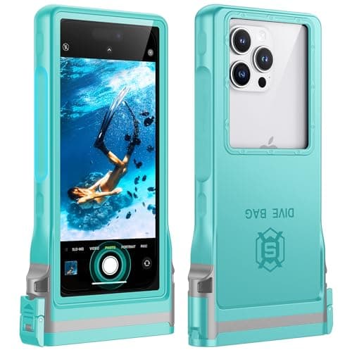 Lanhiem Waterproof Phone Case Universal, Professional IPX8 Waterproof 15M Diving Phone Cover [Underwater Touchscreen] Case for iPhone Samsung Google Xiaomi and 4.7-6.9'' Mobile Phones,Blue