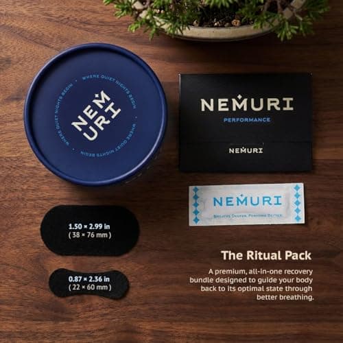 Nemuri Sleep & Training Bundle - 70 Piece Medical-Grade Nasal Strips & Mouth Tape for Sleep, Gym, Travel & Everyday Breathing Support, Skin-Safe Comfort & Recovery — view 4