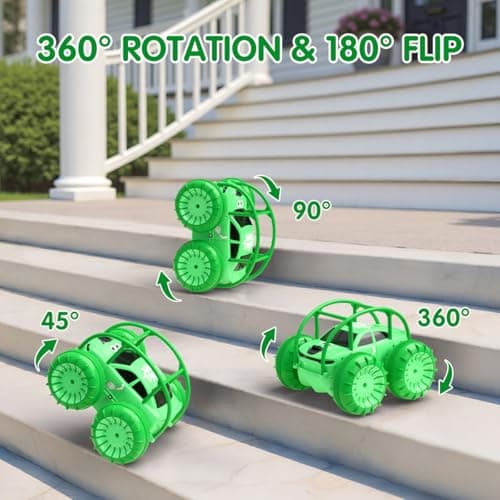 Direct Charging Remote Control Cars with USB Type-C Cable, Amphibious Fast Charging Stunt Car 360° Flip,LED Lights,15 km/h 4WD for Kids Ages 3-12, Waterproof Indoor Outdoor RC Toy Gift for Boys Girls — view 5