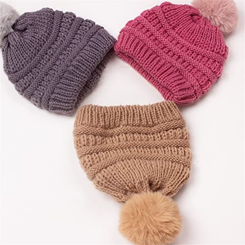 3Pcs Kids Beanie Hat Scarf Gloves Set Soft Knitted Winter Neck Warmer And Accessories School Travel Gifts Sets 3-In-1 Thermal For Children White Xmas Boys Girls (Black,One Size) — view 2
