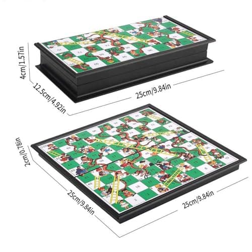 ZUNIPLEX Snakes & Ladders Game with Magnetic Foldable,Small Land-Based Game — view 4