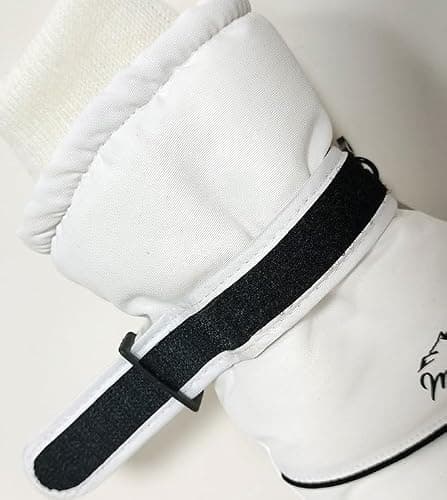 Trassan Ski Gloves for Men & Women – Waterproof Thermal Winter Gloves, Windproof, Touchscreen Compatible (White, Women's Medium) — view 5