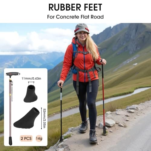 14Pcs walking Stick Rubber Ends,Walking Cane Tips Walking Stick Ferrules — view 5