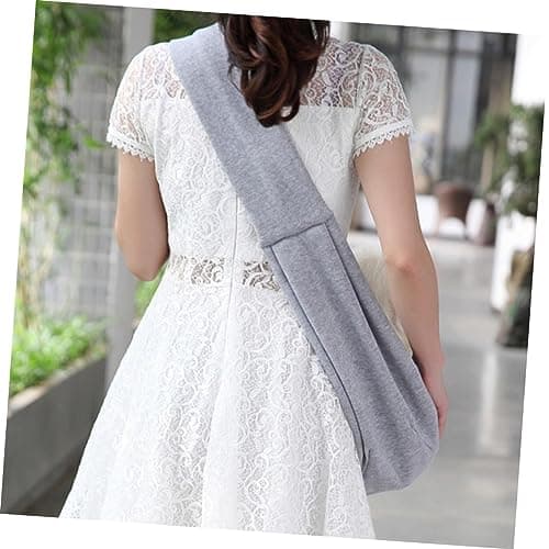Toddmomy Portable Pet Crossbody Bag Double-sided Design Cotton and Linen Material Sufficient Safety and Simple Style for Outing and Travel as Dog Cat Sling Carrier Handbag Random Color — view 4
