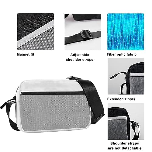 lumisonata Light up Purse Rechargeable LED Fanny Pack Unique Purses for Women Festival Essentials Rave Bag for Party, Disco, Carnival (White) — view 6
