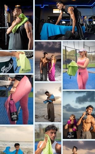 VOXLAY Microfibre towel - compact, ultra lightweight & quick dry - perfect for gym, camping towel, travel towel, 60x30cm, Charcoal Grey - beach towel, swimming, camping & hiking — view 5
