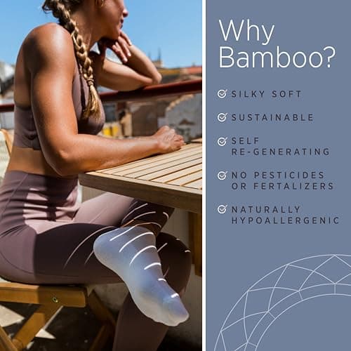 3 Pairs Women's Bamboo Trainer Socks, Arch Support, White, UK 4–7 — view 6