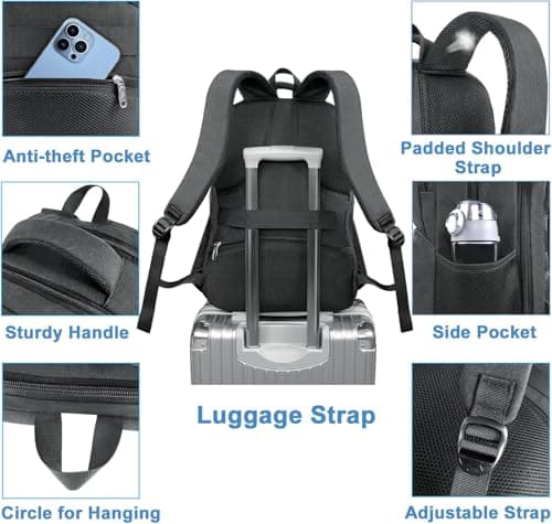 MATEIN 18 Inch Laptop Backpack with Lunch Compartment,Large Travel Rucksack — view 6