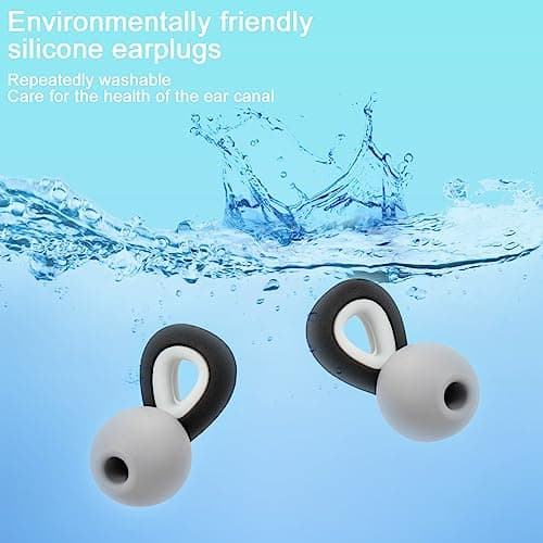 Kunoli Ear Plugs Noise Cancelling for Sleep, Earplugs for Work (Black) — view 5