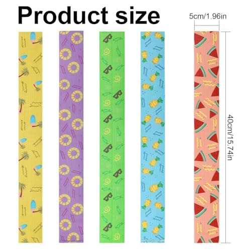 Weniubit 5 Pcs Towel Bands for Beach, Elastic Bands for Sunbed Towel, Windproof Sun Lounger Straps for Sun Loungers Pool Beach Chairs (40cm×5cm,Colorful) — view 2