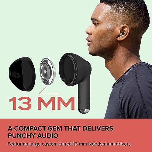 Creative Zen Air DOT Lightweight True Wireless Sweatproof In-ear Headphones, with Ultra Compact Case, 13 mm Neodymium Driver, Dual Mics with ENC Technology, up to 24 Hours Battery Life, Bluetooth 5.3 — view 3