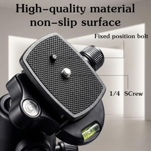 2 Pack Tripod Quick Release Plate Universal Camera Quick Release Plate with 1/4 Inch Screw Camera Mounting Adapter Ball Head Parts Replacement Adapters for Most Tripods Black — view 4