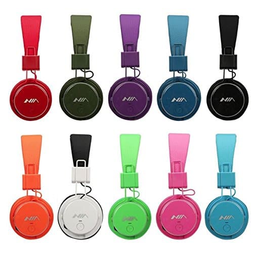 ameego Foldable BT Headphones with Microphone, Micro SD/TF Card Player, FM Radio, 3.5mm AUX in with volume control APP control Stereo Headset for Mobile Phone,Tablet, PC, notebook, Gaming (Red) — view 6