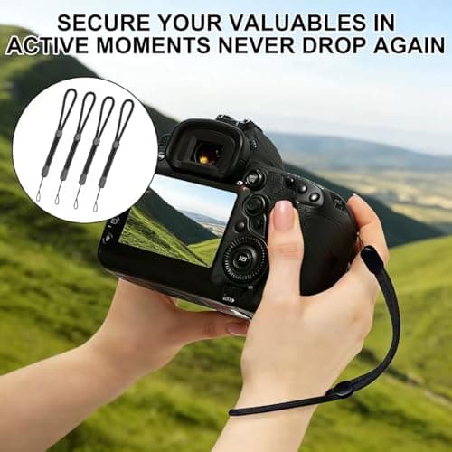 KDRNXVAL 4 Pcs Adjustable Wrist Lanyard Straps, Hand Wrist Loop With Strong Cord And Secure Clip, Anti-Loss Wrist Straps For Phone, Camera, Keys And USB For Daily Carry — view 6