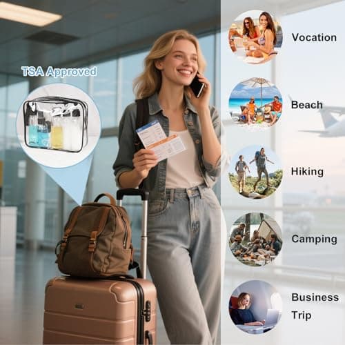 Hokretme Travel Size Bottles for Toiletries 13 Pack 2oz TSA Approved Toiletry Bottles Leak Proof Travel Kit for Women Men TSA Clear Toiletry Bag Shampoo Lotion Skincare Cosmetic Container (Black) — view 6