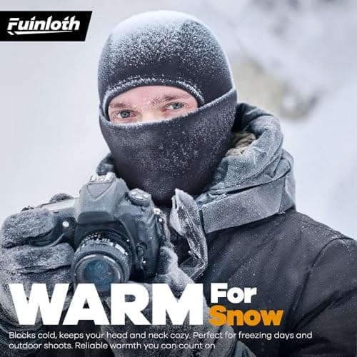 Fuinloth Ski Mask Balaclava Pro, Cold Weather Windproof Motorcycle — view 2