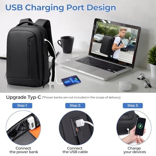 Fenree.geer Laptop Backpack, USB port 17" Laptop Travel Backpack — view 4