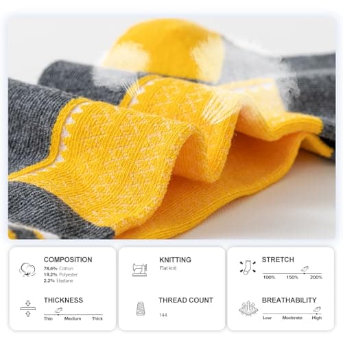 Cirorld Men's Cushioned Moisture Wicking Breathable Work Socks, 6 Pairs — view 4