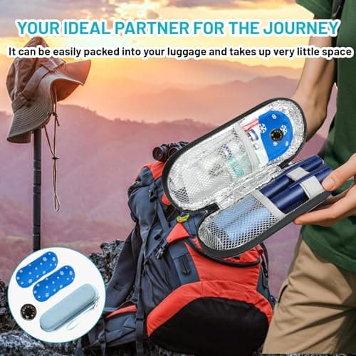 Monjaro Travel Case, Compact and Portable Insulin Pen Case with Ice Packs and Mini Thermomete, Insulin Cooler Travel Case for Medication Storage, Ideal for Travel, Camping, and Daily Use — view 4