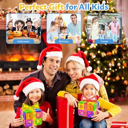 MXBLOCKY Mini Magnetic Tiles Travel Set for Kids Ages 3-8 41PC with Tin Box — view 6