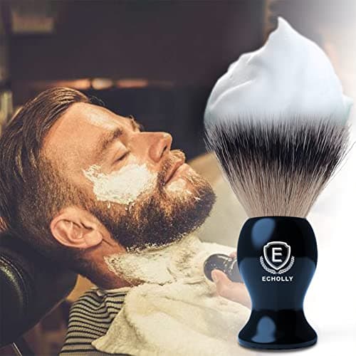 4pcs Shaving Brush Set by Echolly-Premium Mens Shaving Brush,Stainless Steel Stand,Bowl,Shaving Cream Soap,Wet Shaving Kit for Men,Boyfriends,Fathers — view 2