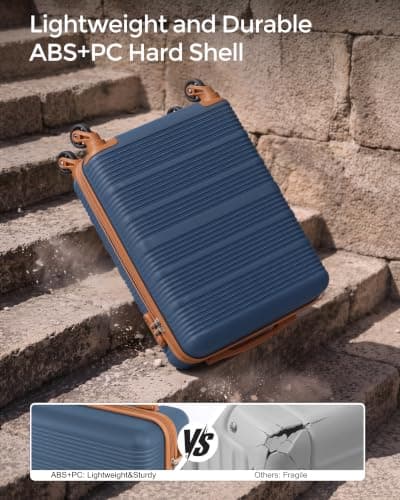 COOLIFE Cabin Suitcase 55x35x20cm for Ryanair, Cabin Backpack 40x30x20cm — view 3