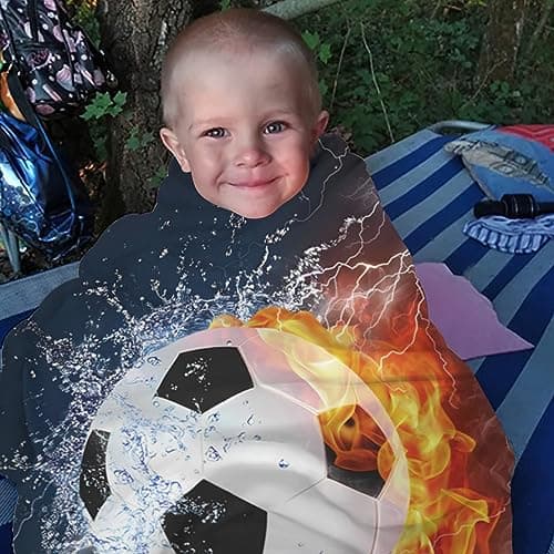 Newhomestyle Football Sports Throw Blanket for Boy & Teens,Soft Lightweight Warm Soccer Flannel Blankets, Cozy All Season Bedding for Bed Couch Bedroom Sofa, 100X125 cm — view 2