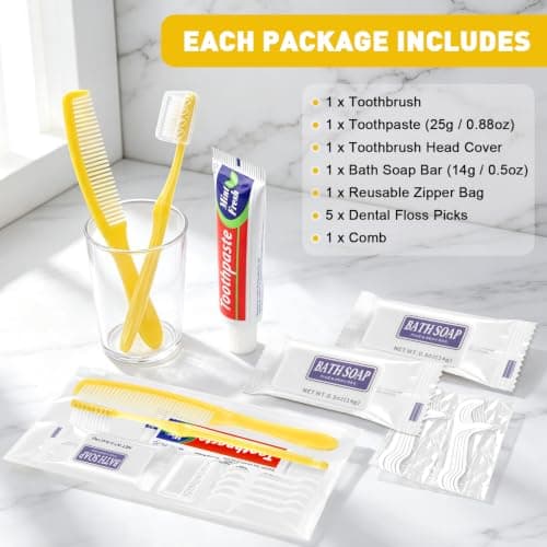 NICEMOVIC 30 Sets Hygiene Kit Bulk for Homeless, Basic Toiletry Kit Homeless Care Package Supplies Bulks, Travel Size Toiletries Set for Men & Women, Disposable Bulk Hygiene for Travel, Hotel, Charity — view 3